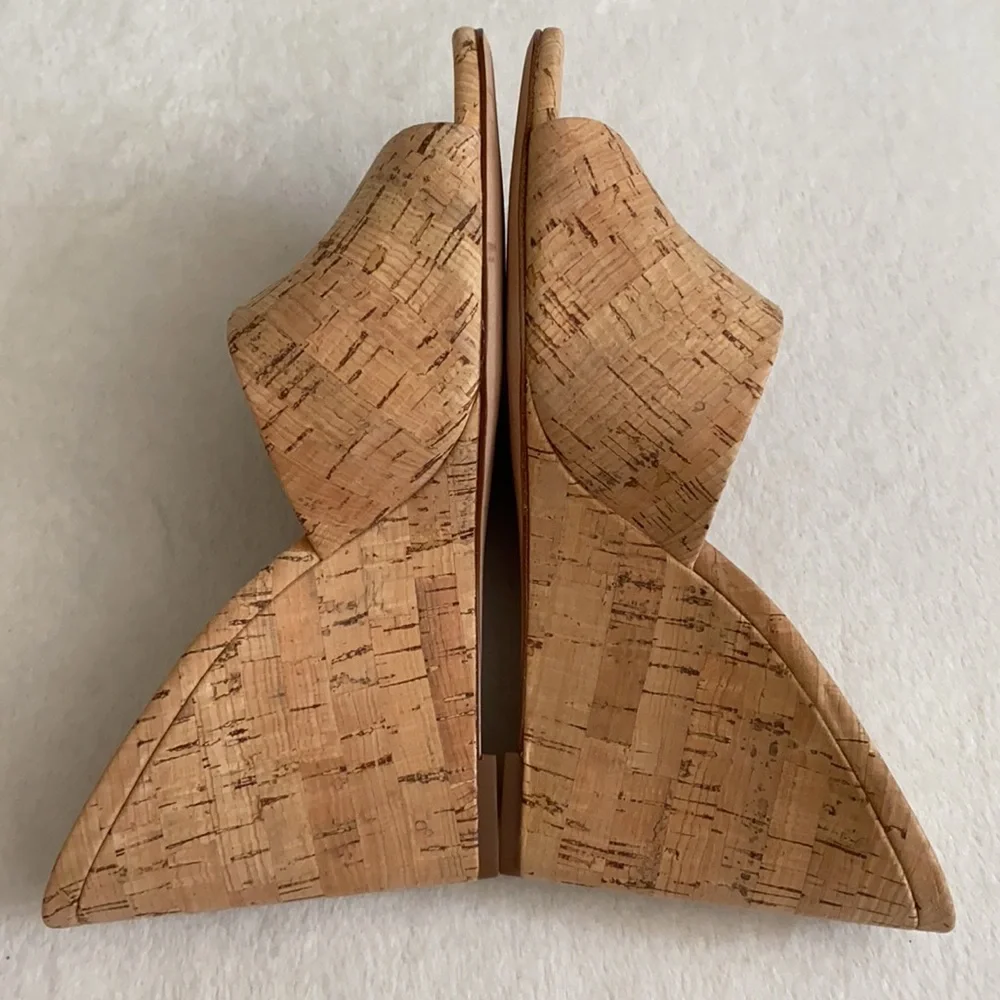 Veronica Beard | Dali Cork Slip On Wedge Heel Sandal Natural/Tan (9) - Picture 11 of 14